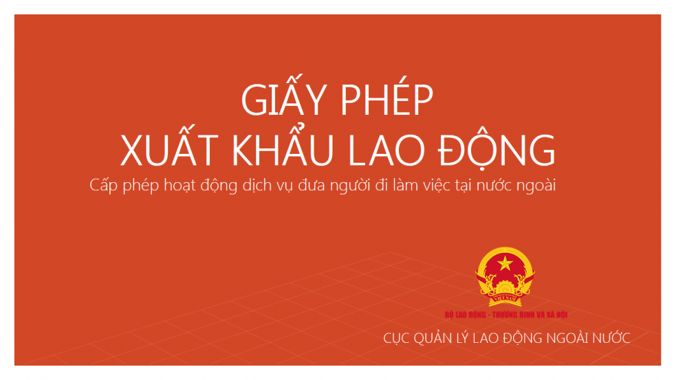 cung cấp dịch vụ giấy phép xuất khẩu lao động